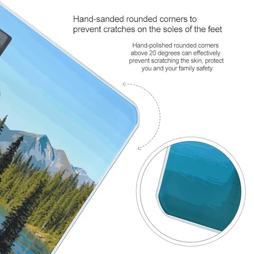 Báscula digital de baño con vidrio templado y pantalla grande miniatura 4