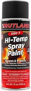 Rutland Products 80 Hi-Temp Spray Paint, Fl Oz (Pack of 1), Black, 12