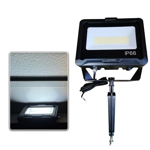 GOODGOODS 60W LED ������ �N�����v �Z�b�g �����F 100V IP66 �h�� ���[�N���C�g LD-F60W JD-001H | LED���C�g ���P�x �ȃG�l 120°�L�p�Ɩ� �t���b�h���C�g �Ŕ� ���ԏ� �K���[�W �q�� BBQ ���O��