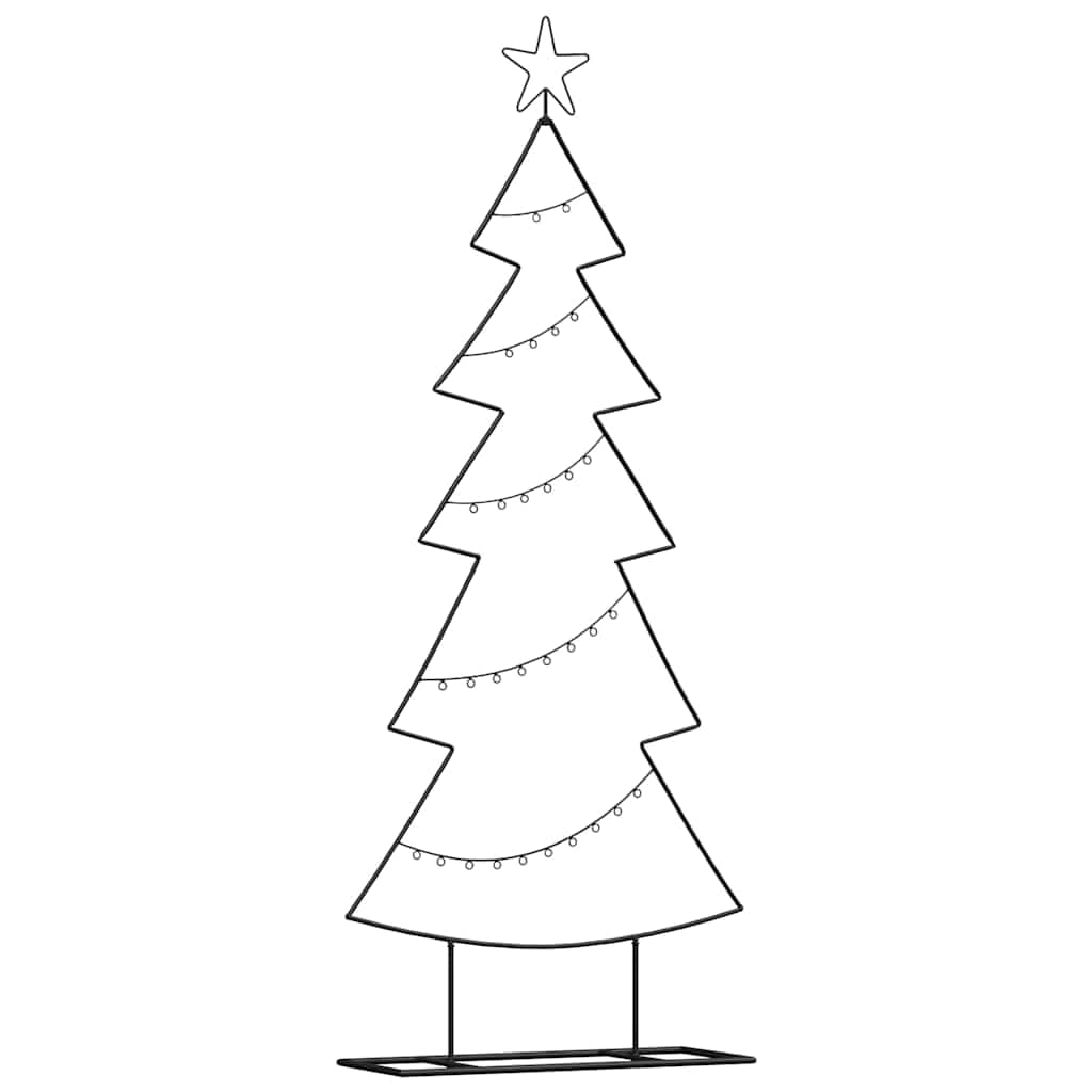 Albero di Natale in metallo nero 150 cm acciaio design moderno