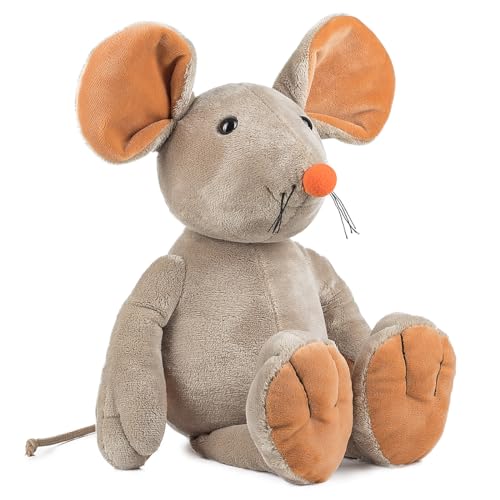 Souris en peluche Eddi 37 cm cadeau de naissance idéal et intemporel