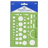 ALVIN, TD422, General Purpose Drawing Drafting Template, General Ruling Templates for Curves and Odd Shapes - 4 7/8