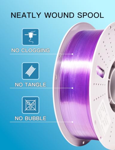 Image of PINBALL PETG Rainbow 3D Printer Filament 1.75mm, Multicolor Translucent PETG Filament Bundle, Accuracy + /- 0.02 mm, 4kg in Total