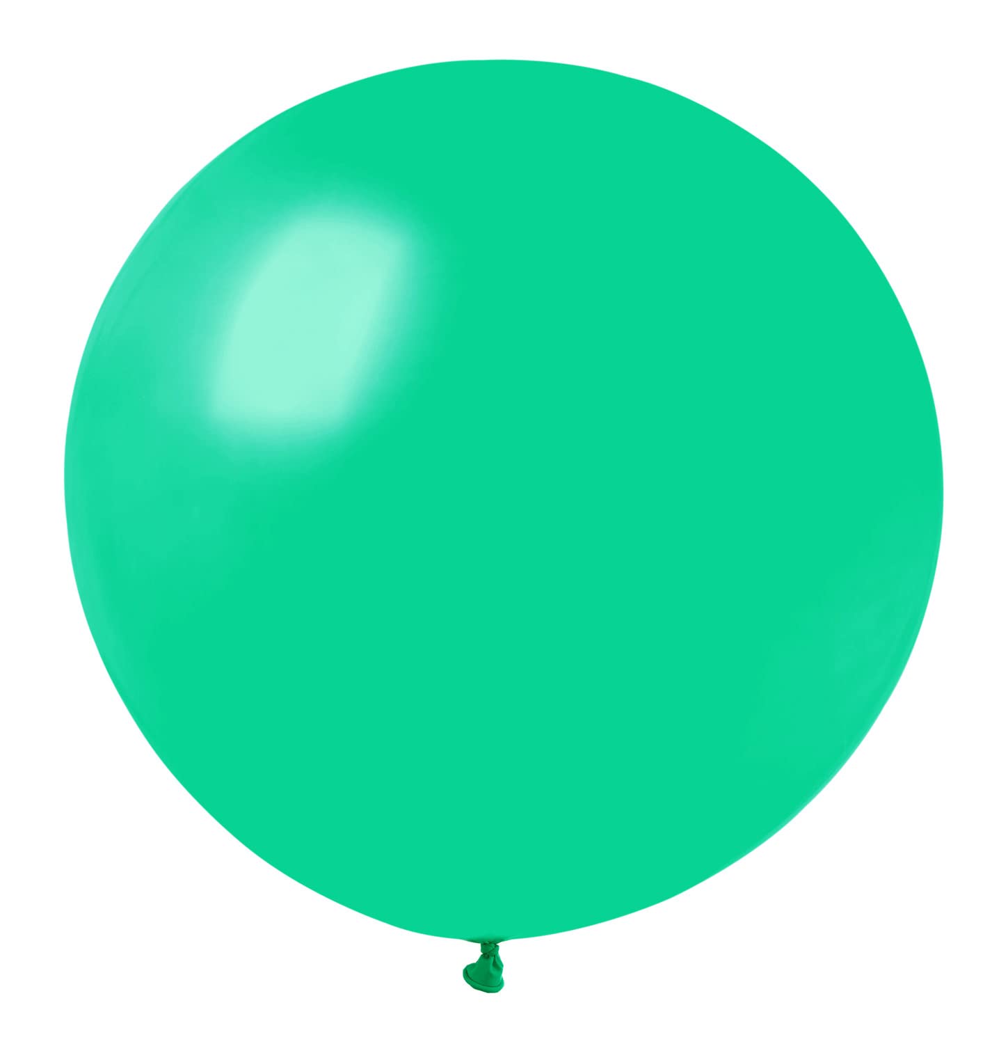 Pack 10 maxi balloons in natural latex Premium Quality G40 (Ø 100cm / 40"), turquoise green — image 1