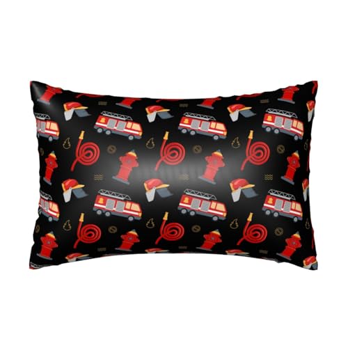 TZTTZT Taie d'oreiller en satin de soie pour cheveux et fourrure, taies d'oreiller Queen size avec fermeture éclair, taies d'oreiller anti-feu douces, 50,8 x 76,8 cm