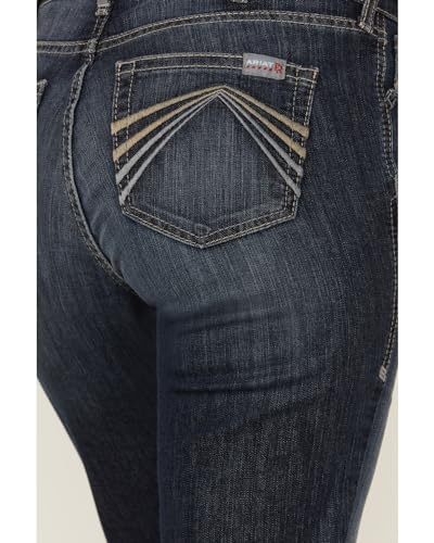 ARIAT Women's Fr Avelynn Medium Wash Duralight Stretch Slim Work Jeans Blue 32 LNG4