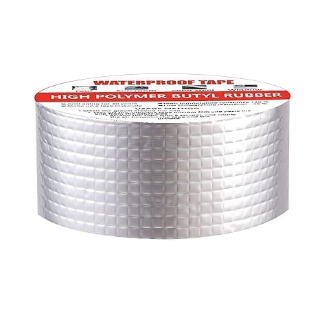 Eloxee Super Strong Adhesive Waterproof Permanent Repair Aluminum Butyl Tape Rubber Foil Suitable for Roof Leak, surface Crack, Window Sill Gap, Boat Sealing, Home Renovation (1, 5 CM) (B0DCK4NZ5K) Amazon Price History, Amazon Price Tracker