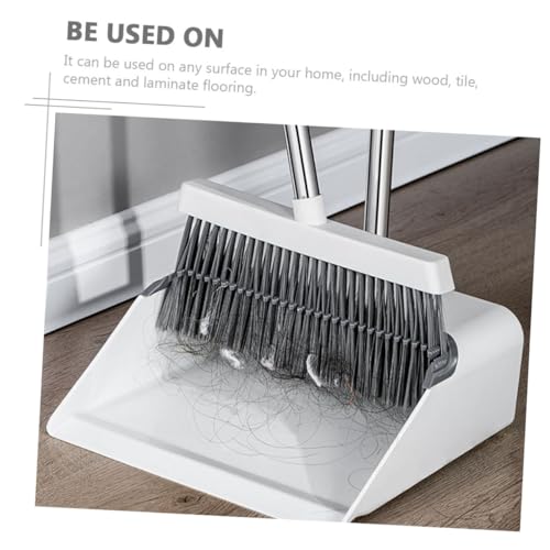 VALICLUD Kehrschaufel und Besen Set mit Langem Stiel Robustes Haushalts kehrblech Kit für Einfache Bodenreinigung Platzsparend Stehend für Staub und Kleine Schmutzpartikel – Bild 4
