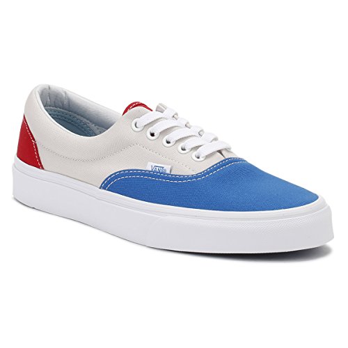 Vans Vans Unisex Era (2-Tone Check) Skate Shoe (9.5 B(M) US Women / 8 D(M) US Men, Blue/Gray/Red)