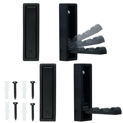 4PCS Magnetic Folding Wall Hooks, Heavy Duty 30LB Zinc Alloy