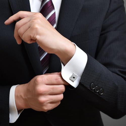 6 pares de mancuerneros Aroncent para hombre miniatura 5