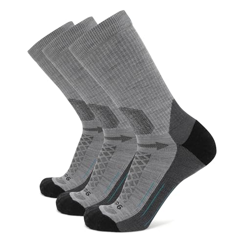 Image of GRIP6 Crew Socks - Merino Wool Socks Made in the USA, Lightweight Wool Hiking Socks, Crew Socks for Men and Women
