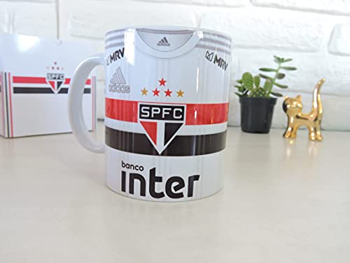 Caneca Camisa time do São Paulo Personalizada com nome e numero