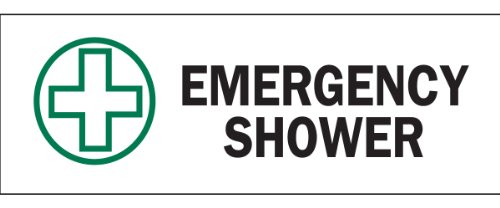 Panneau Emergency Shower Brady 41223 en aluminium durable à haute visibilité