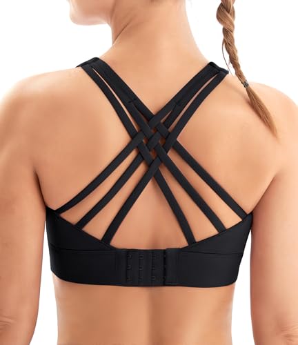 Image of Sports Bras for Women High Support Large Bust Strappy Workout Tanks Tops