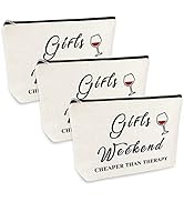 3 Pcs Girls Weekend Gifts Best Friends Gift for Women Makeup Bag Friendship Gifts Travel Gift Cos...