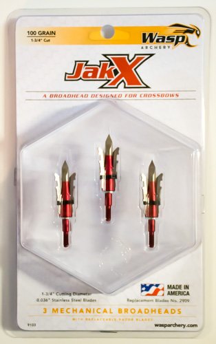 Wasp Crossbow Broadhead Jak X Mechanical 100 Grain