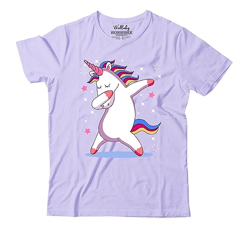 Image of Girls Cool Cute Dabbing Unicorn 100% Cotton Unisex Kids T-Shirt