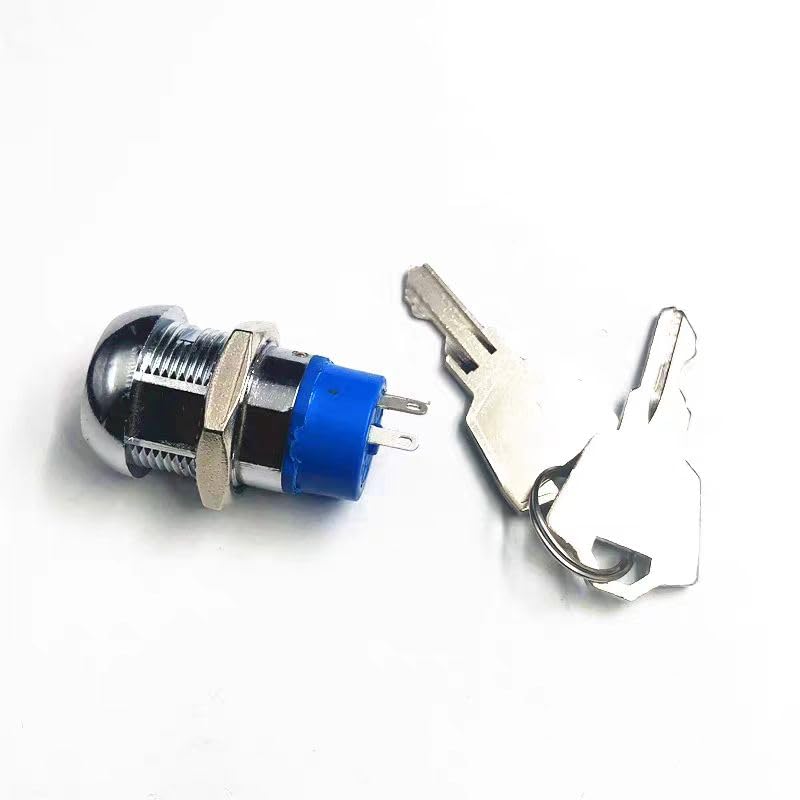 3-Pin Key Switch with Automatic Reset and Self-Lock - 19mm Rebounding Power Lock