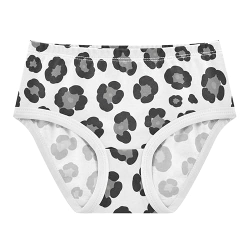 Toddler Underwear Floral 2t Cotton Girl Panties Cute Artistic Briefs Undies Kids Black Grey Leopard Spots White