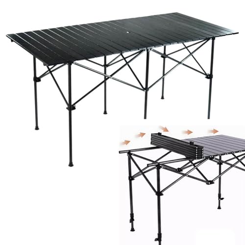 Mesa Portátil para Acampamento 120cm em Alumínio Dobrável para Camping Piquenique e Churrasco