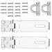 Sicherheits-Hasps für Vorhängeschloss, Hochleistungs-Sicherheits-Hasps aus Edelstahl 304 2 mm extra dickes Türschloss mit 18 Befestigungsschrauben 5"Länge (2er-Pack)