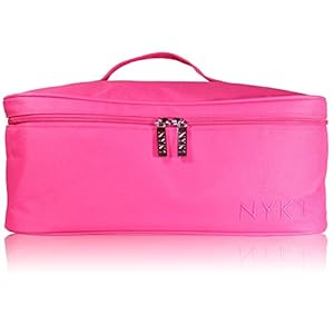 Make Up Beauty Cosmetic Bag – Large Travel Wash Case Bags for Women Girls Storage of Makeup Cosmetics, Toiletry Pouch for Brushes Toiletries Kids Brush Kit Nail Art Lamp Set, Splash Waterproof (PINK)