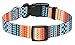 Mihqy Hundehalsband, Verstellbares, Weich & Komfort Hunde Halsband, Böhmisches, Blumen, geometrisches, Stammes Design, für Kleine, Mittlere und Große Hunde(Böhmische Orange,S)