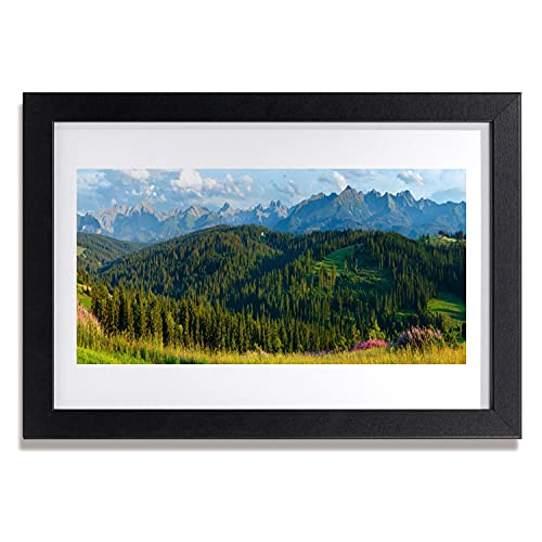 Cadre en MDF avec affiche faune de la forêt de montagne Tulup 30x20 cm finition premium