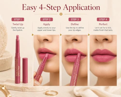 Image of Miss Claire Longlasting Matte Lipstick, Charming pink 18, 2 g (18)