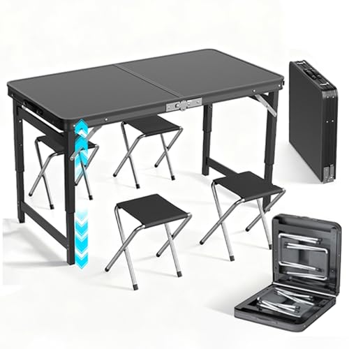 MIKEE Portable Folding Table Set