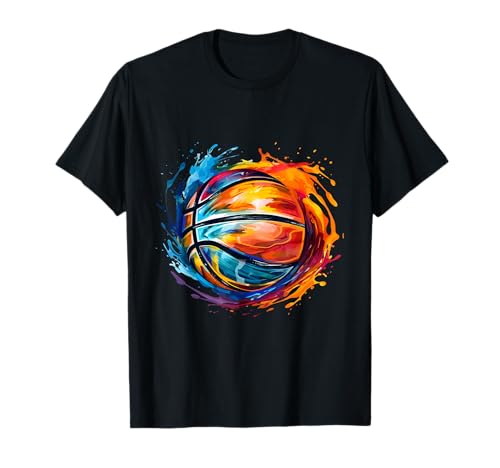 Basketball Ball in schönen bunten Farben Basketballer T-Shirt