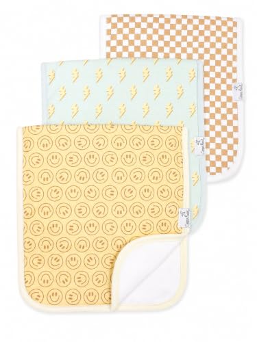 Image of Copper Pearl Premium Baby Burp Cloths - 3-Pack Large Cotton Burp Cloths, Extra Soft Spit Up Rags with 3 Absorbent Layers, Perfect for Baby Boy and Baby Girl Gifts (21 inch x 10 inch Size, Vance Set)