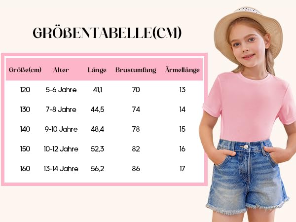 Haloumoning Camisetas de manga corta para niña, camisetas de verano, cuello redondo, informal, camisetas de gran tamaño