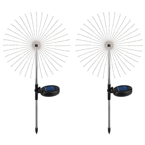 Luz solar exterior de fuegos artificiales con 150 LED y dos modos de brillo