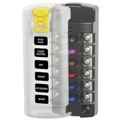 Blue Sea Systems ST Blade Fuse Block, 6 Independent Circuits