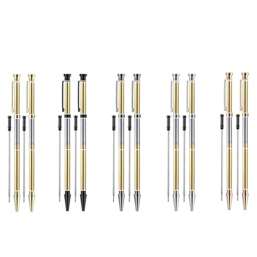 Kit stylo à bille rotatif bois x10 complet avec recharges pour réussir vos tournages