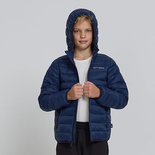 Image of Spyder Boys Puffer Jacket - Lightweight Packable Wind Water Resistant Quilted Boys Winter Coat - Cozy Insulated Winter Jacket