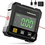 Luminis Precision X1 Digitaler Winkelmesser Neigungsmesser Wasserwaage 4-in-1 Präzisionsmessgerät Magnetisch Dual Laser USB-C Wiederaufladbar Bau Holzarbeiten DIY