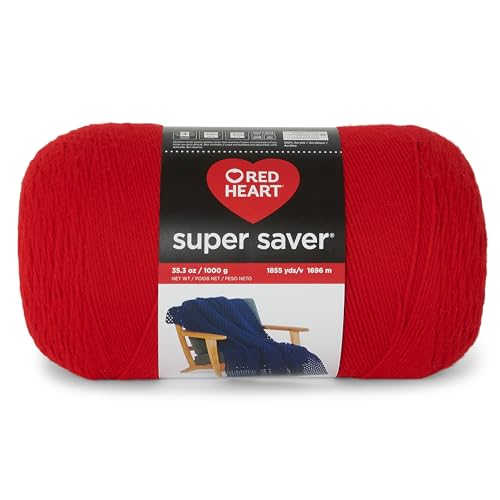 Red Heart Super Saver 1000g-Cherry Red
