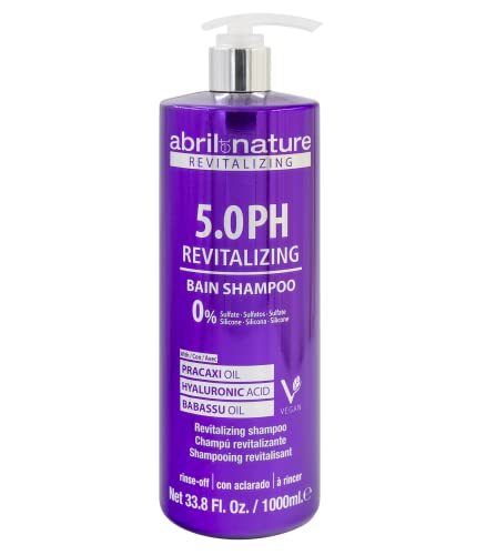 abril et nature - 5.0 PH Revitalizing - Champú Sin Sulfatos ni Parabenos - Cuida tu Cabello después de Trabajos Técnicos como Tintes - Mantiene y Encapsula el Color - Prolonga tu Color - 1000 ml