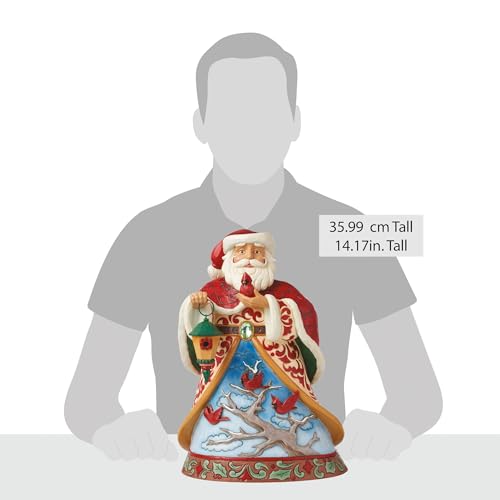 Père Noël Enesco Jim Shore Deluxe avec cardinal, esprit de Noël