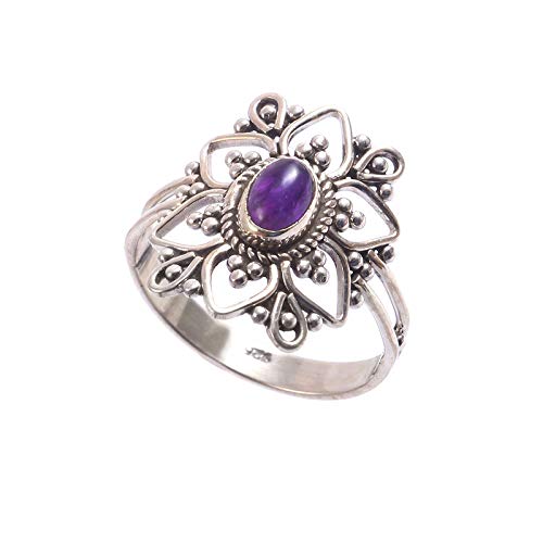 Bague améthyste argent 925 anti-ternissement pour fiançailles durables et chic