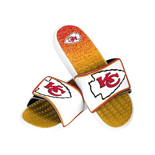 Image of FOCO mens Nfl Primary Team Logo Gradient Gel Slide Sandals