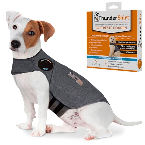 ThunderShirt for Dogs Small Calming Jacket for Dogs Dog Anxiety Jacket Instant Natural Relief for Storms Fireworks & Separation Calming Vest 5 Sizes Grey