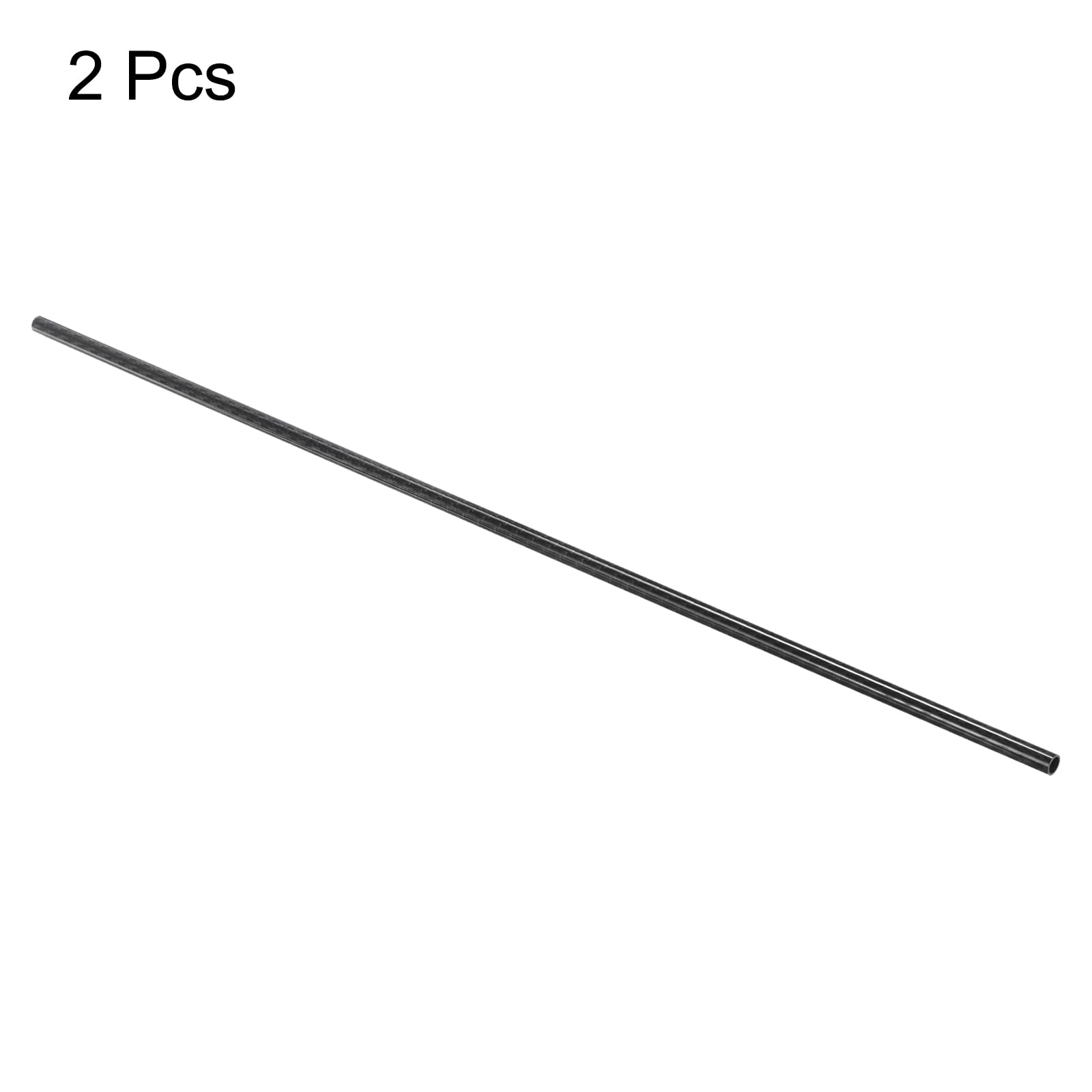 QUARKZMAN 2 Piezas Tubo de Fibra de Carbono 6 x 8 x 500mm Superficie Brillante Barra 3K Enrollada en Rollo de Fibra de Carbono Pura para Aviones RC Multicóptero