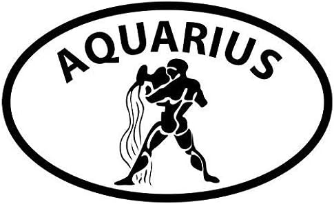 Acuario Horóscopo - Adhesivo gráfico - Auto, pared, portátil, celda, camión adhesivo para ventanas, coches, camiones