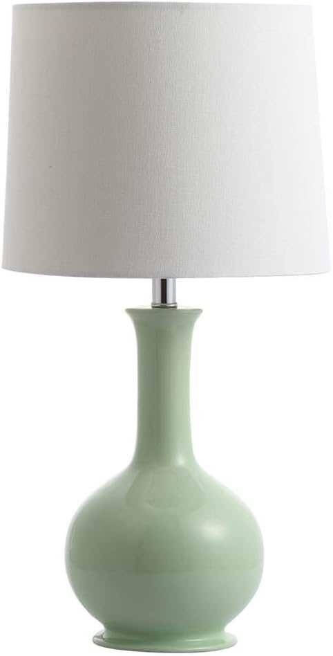 SAFAVIEH Lighting Collection Minton Light Green 20-inch Bedroom Living Room Home Office Desk Nightstand Table Lamp (LED Bulb Included)