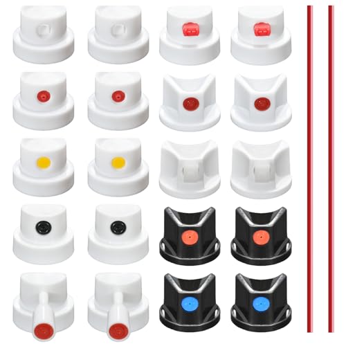 Universal Spray Can Nozzle Kit for Montana/Different Spray Cans - 20 Assorted Caps & Tips - Graffiti, Auto Repair, DIY Projects - High-Efficiency Paint Saver & Handle Attachments