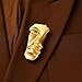 Golden Figure Face Mask Brooch - Vintage Minimalist Metal Brooches Women Men, Gold,Golden